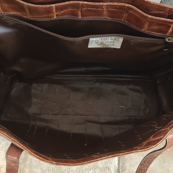 Michael Rome Chestnut Croc-Pattern Tote - Picture 5 of 9
